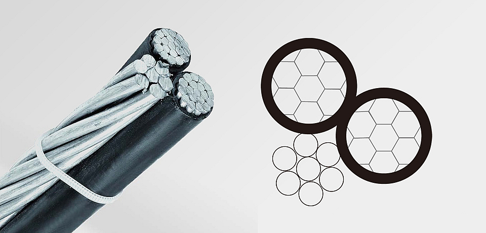 Triplex Overhead Service Drop Cable Wire Construction