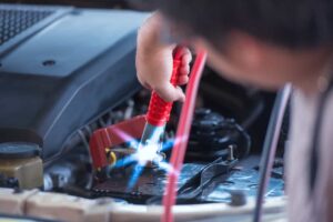 why does negative battery cable sparks when connecting
