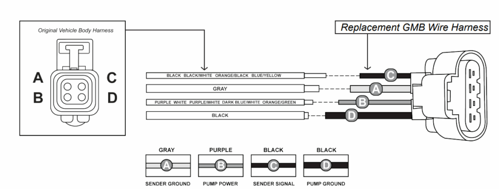 gm fuel pump wires color codes