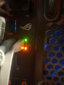 why is my ethernet cable blinking orange