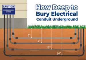 how deep is electrical conduit buried