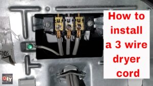 how to connect 3 prong dryer cord