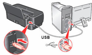 how to connect canon printer to computer with usb cable