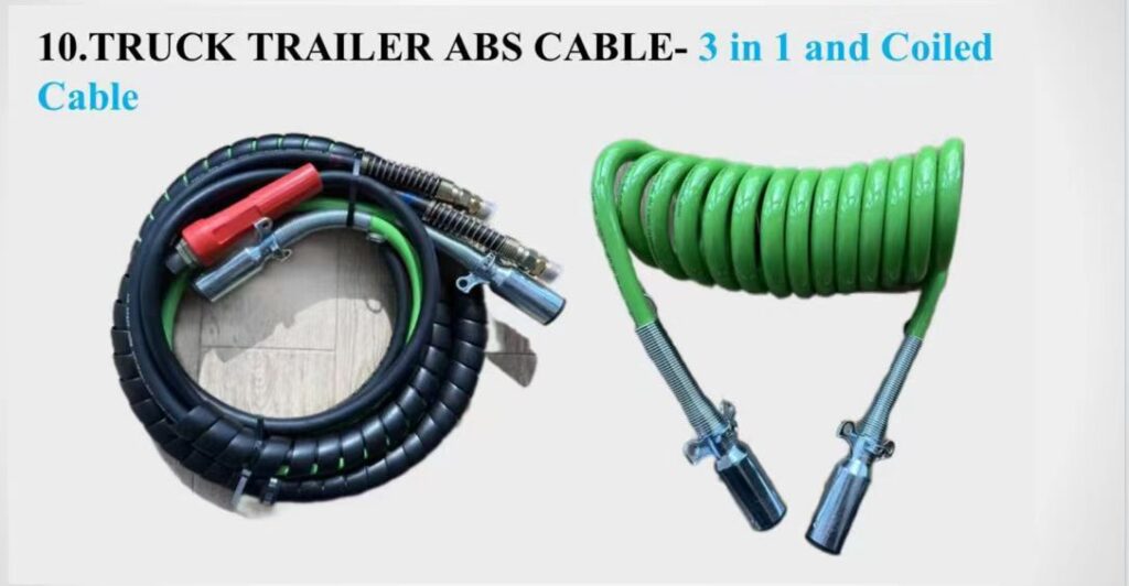 Trunk Trailer ABS Cable 3-in-1 and Coiled Cable
