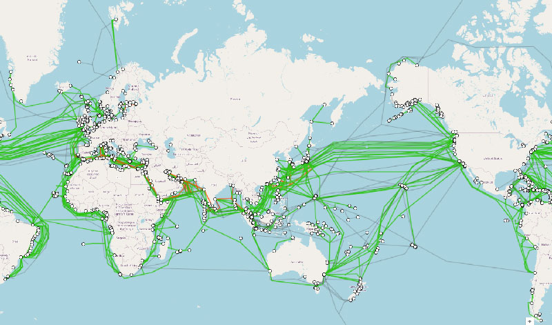 underwater fiber optic cable map